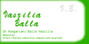 vaszilia balla business card